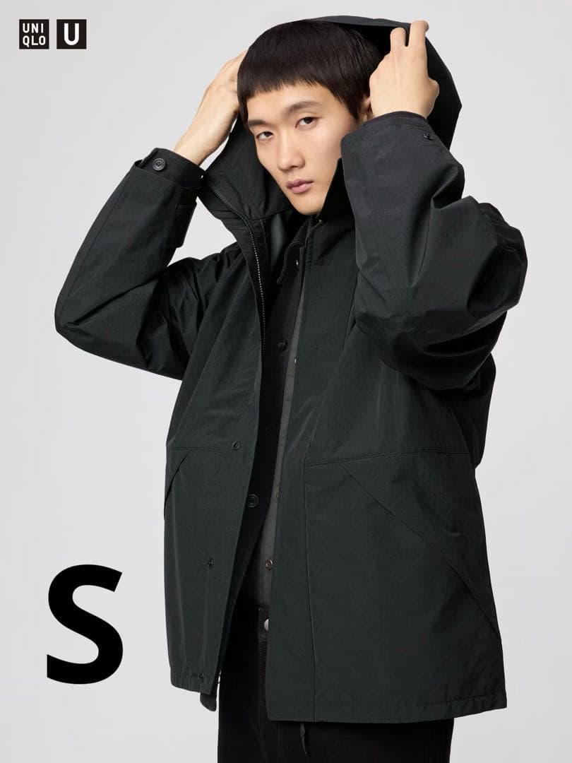 UNIQLO ユニクロU ブロックテックユーティリティパーカ　ブラック S