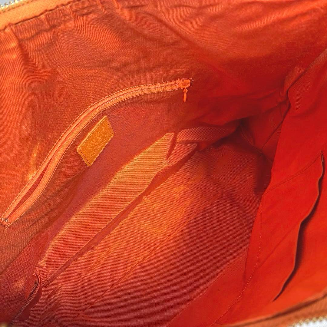 HAMANO 本革 2way トートバッグ オレンジ 傳濱野 レザー 皇室御用達