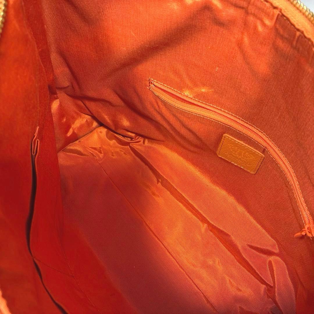 HAMANO 本革 2way トートバッグ オレンジ 傳濱野 レザー 皇室御用達