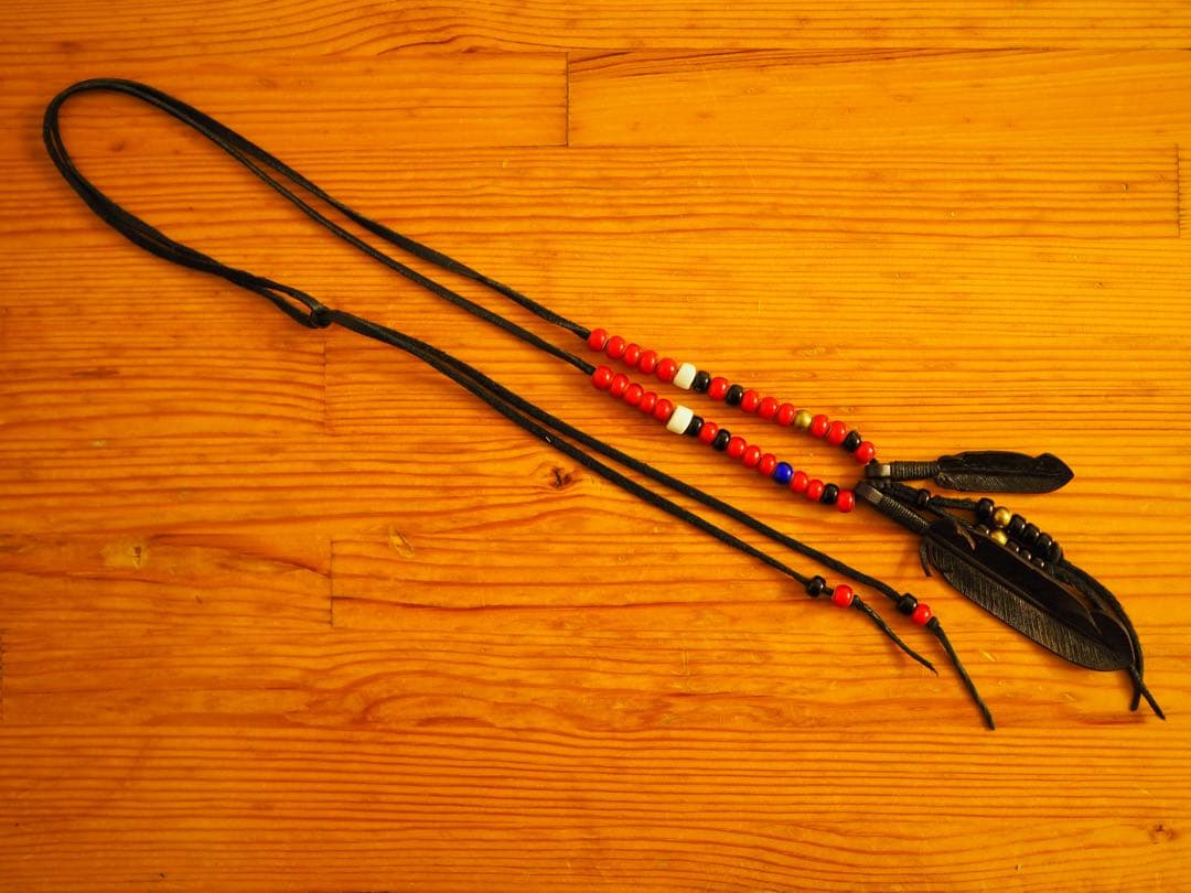 Rooster King & Co. ジョニーデップ レザー＆ビーズネックレス