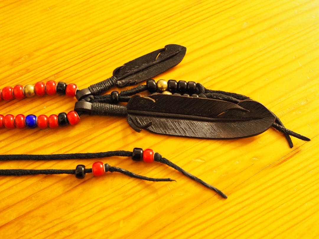 Rooster King & Co. ジョニーデップ レザー＆ビーズネックレス