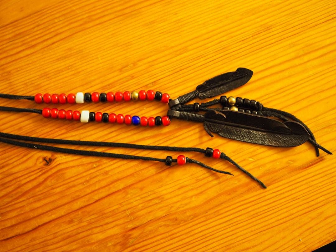 Rooster King & Co. ジョニーデップ レザー＆ビーズネックレス