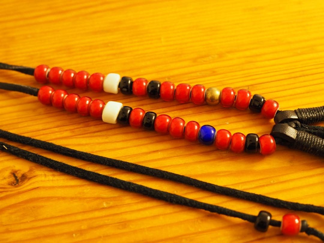 Rooster King & Co. ジョニーデップ レザー＆ビーズネックレス