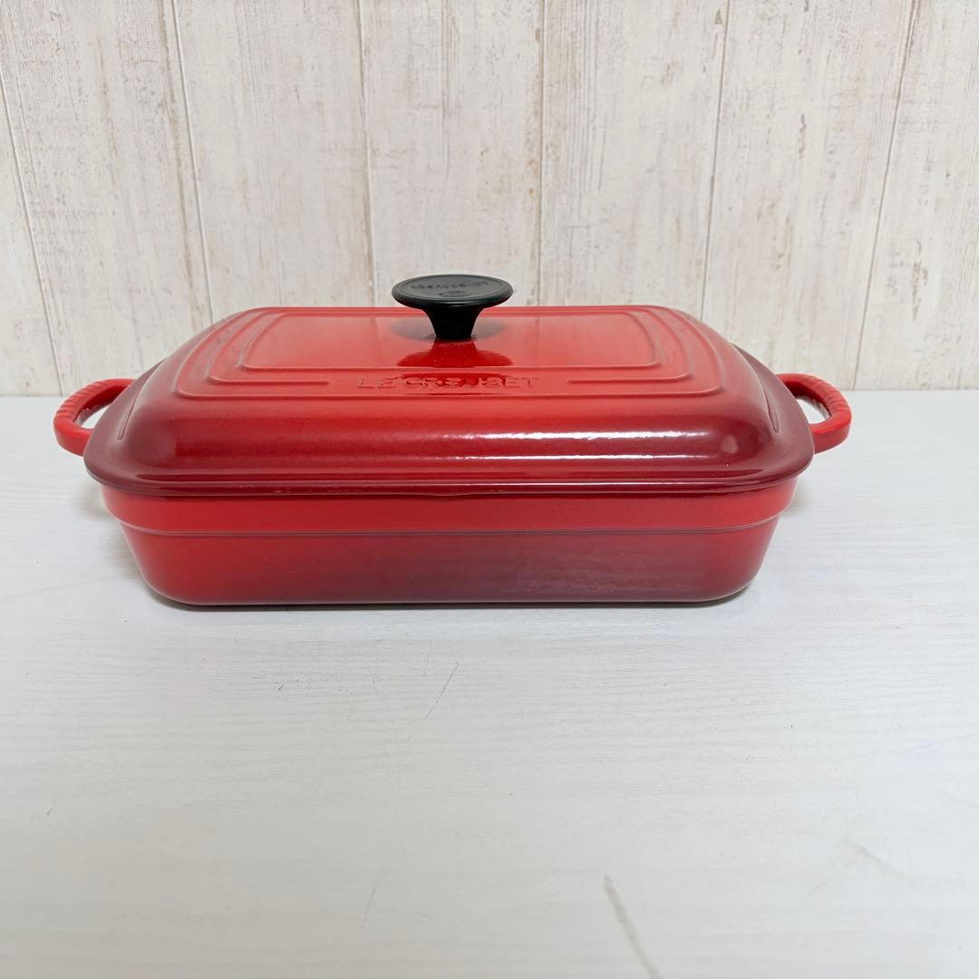 LE CREUSET ココットレクタンギュラー　29cm チェリーレッド