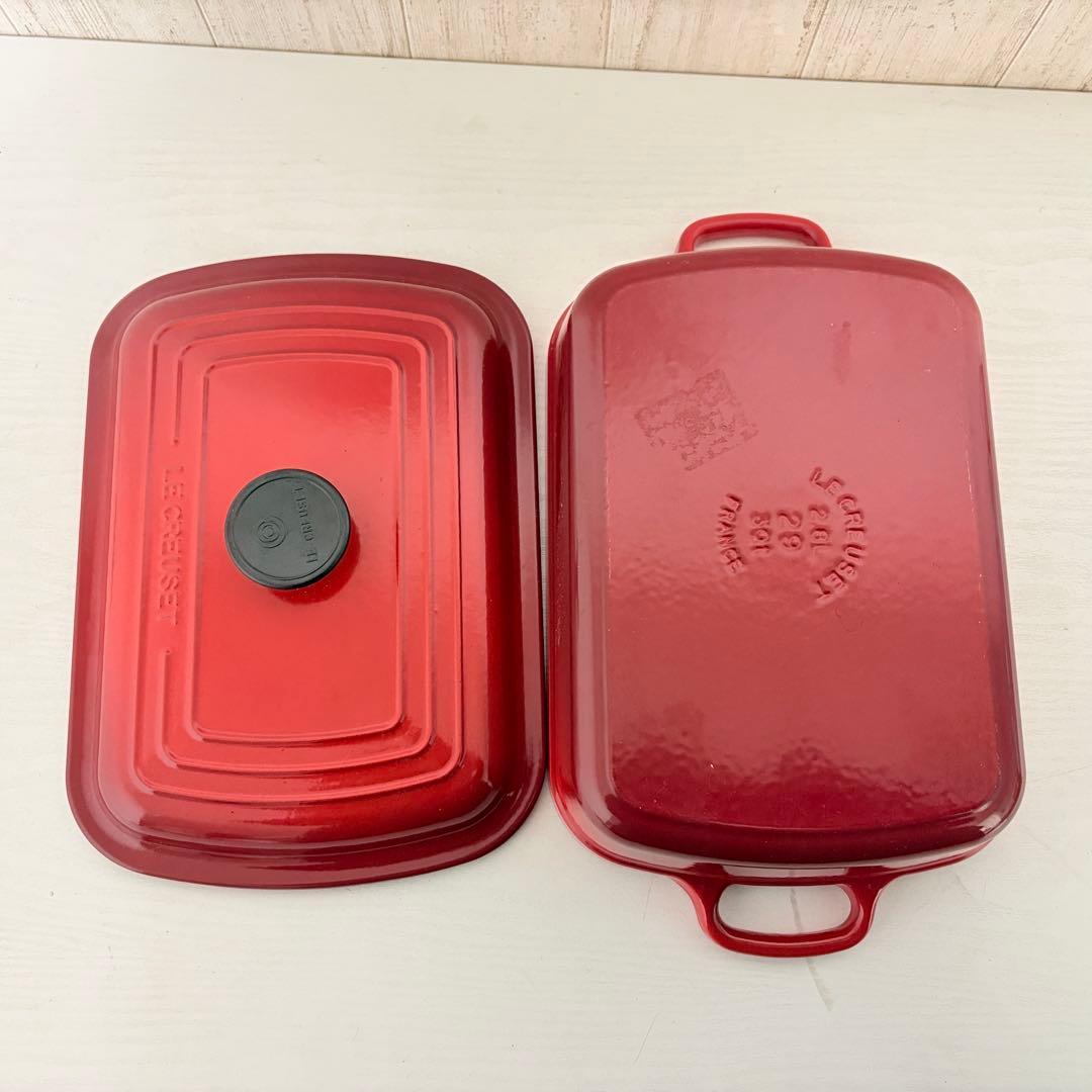 LE CREUSET ココットレクタンギュラー　29cm チェリーレッド