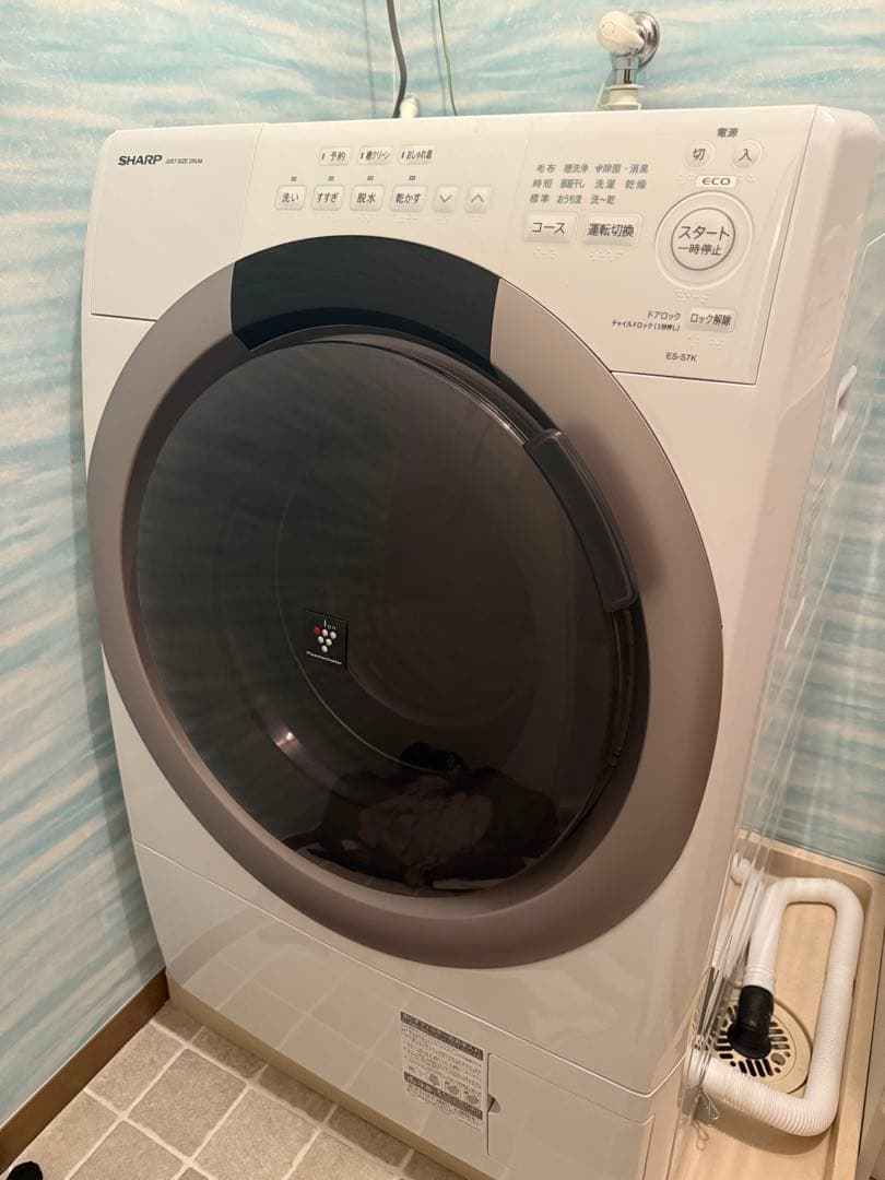美品　SHARP ドラム式洗濯機 ES-S7K-CL 本体