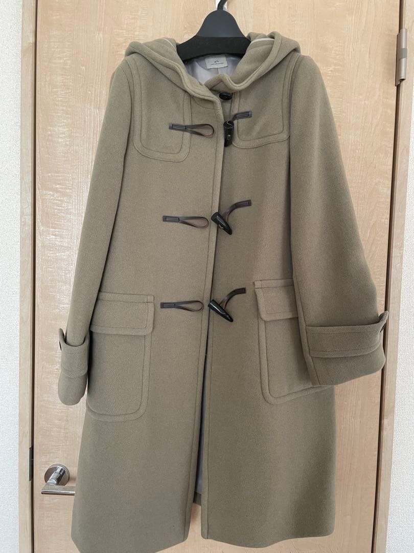 オリーブグリーン フード付きダッフルコート