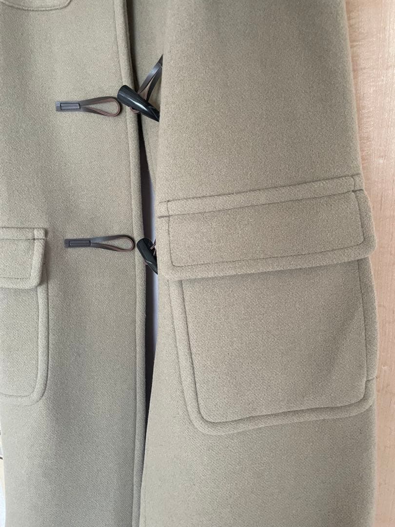 オリーブグリーン フード付きダッフルコート