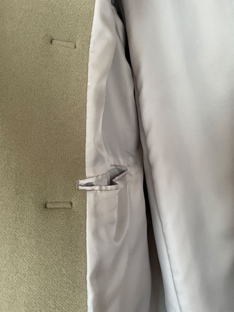 オリーブグリーン フード付きダッフルコート