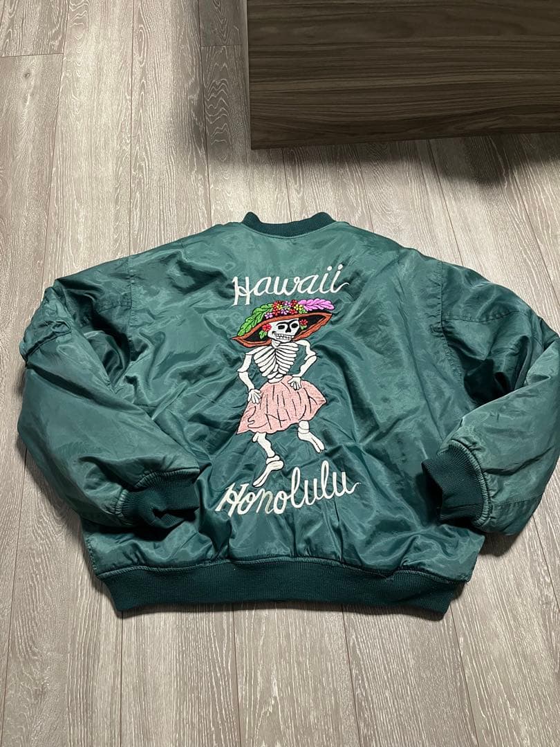 スーベニアジャケット　ベトジャン　ma1 スカル　スカルフラ　フライトジャケット