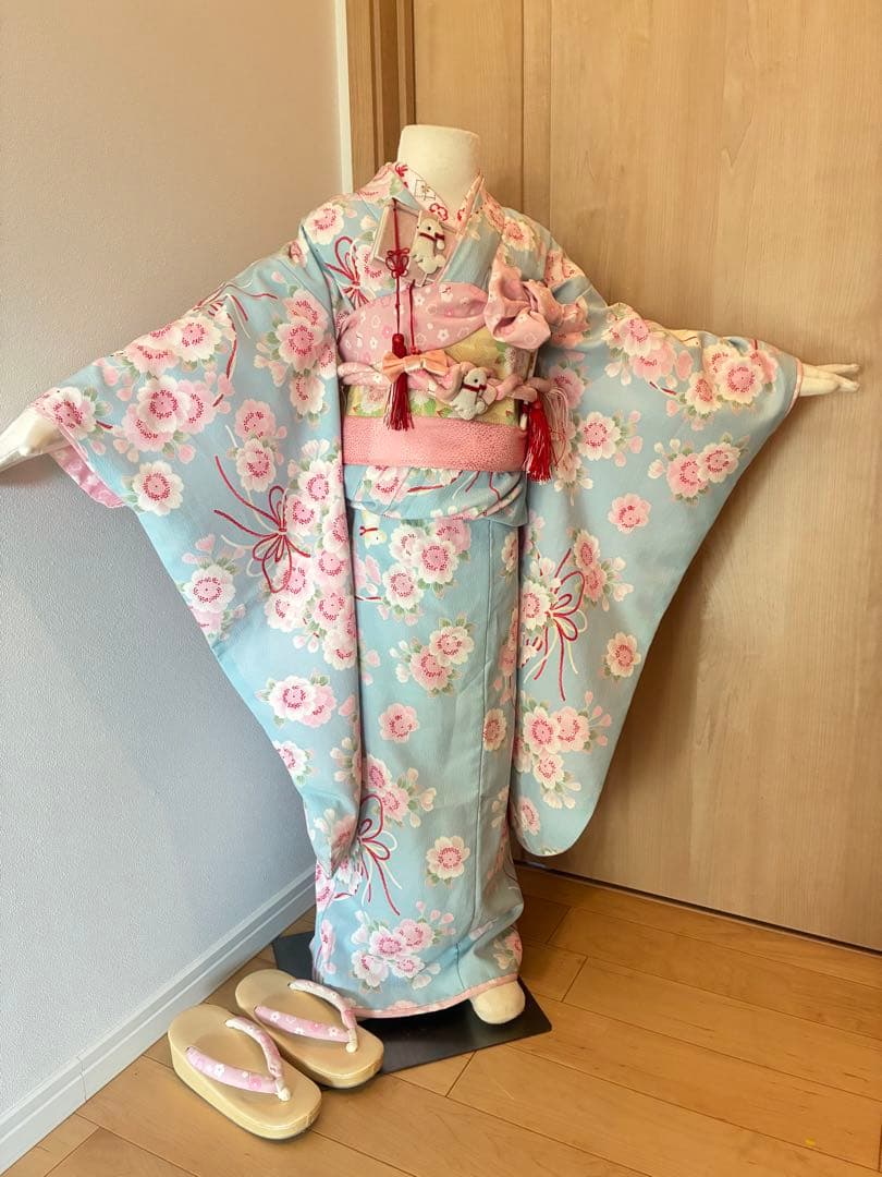 ポンポケットブランドフルセット　七五三 7歳用 着物セット