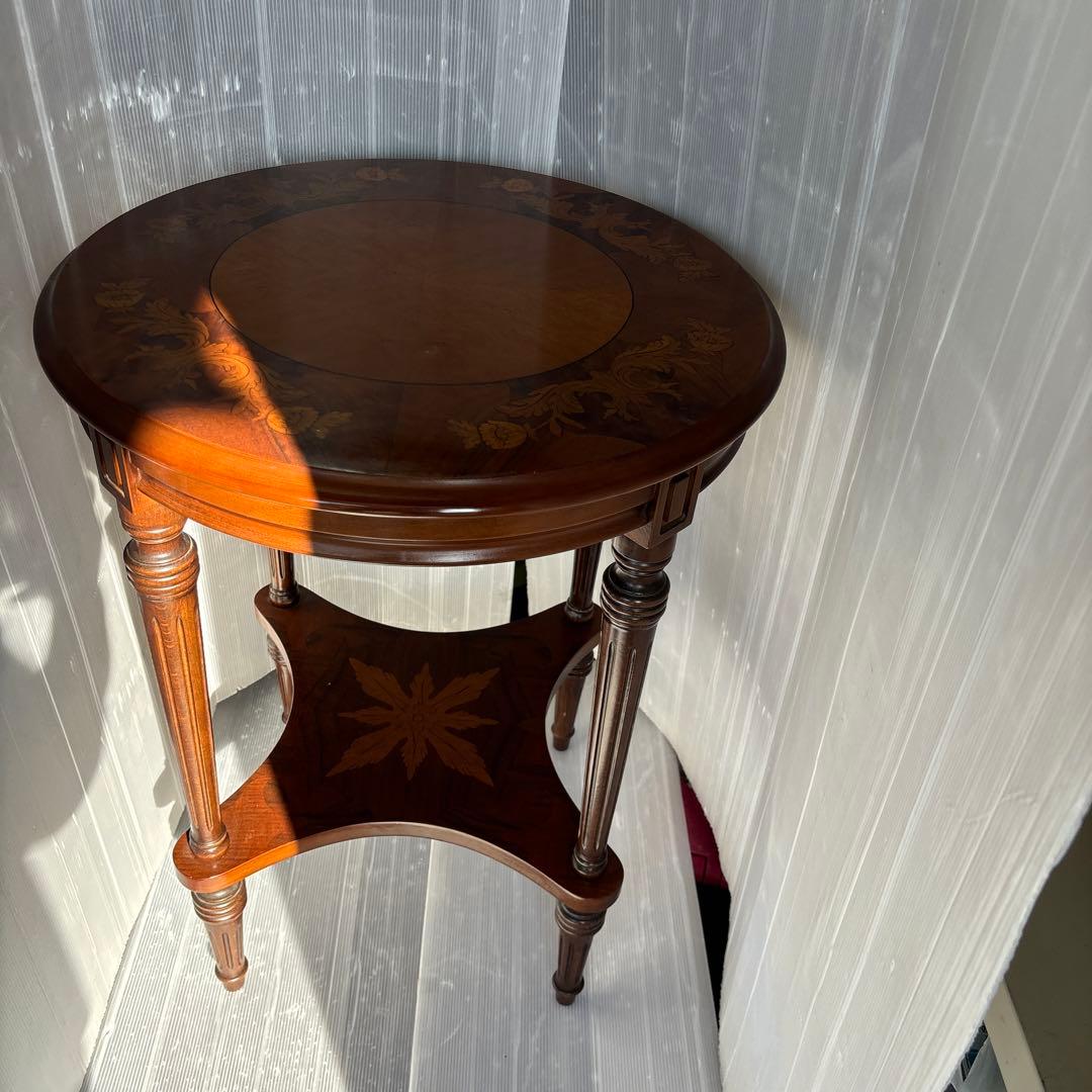 イタリア製象嵌？　サイドテーブル　花台