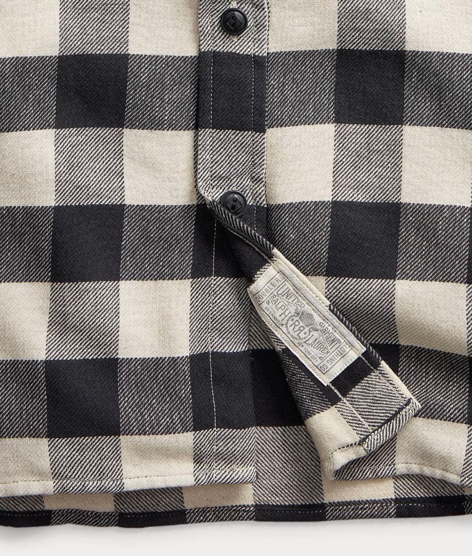 RRLバッファロー チェック ネルシャツ　ワークシャツ ラルフローレン　OVY