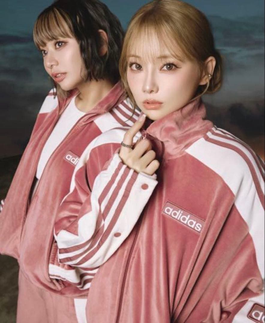 adidas ADIBREAK velour TT ピンク⭐︎重盛さと美⭐︎Mサイズ