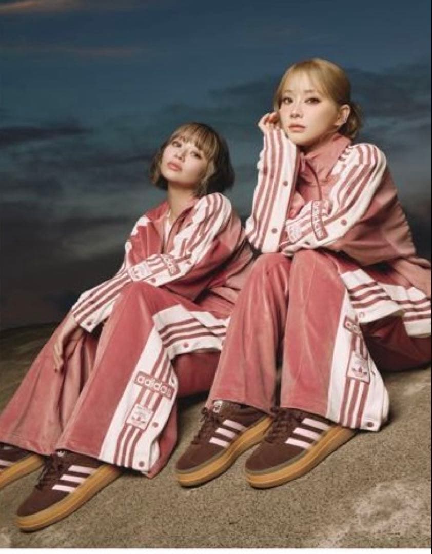 adidas ADIBREAK velour TT ピンク⭐︎重盛さと美⭐︎Mサイズ