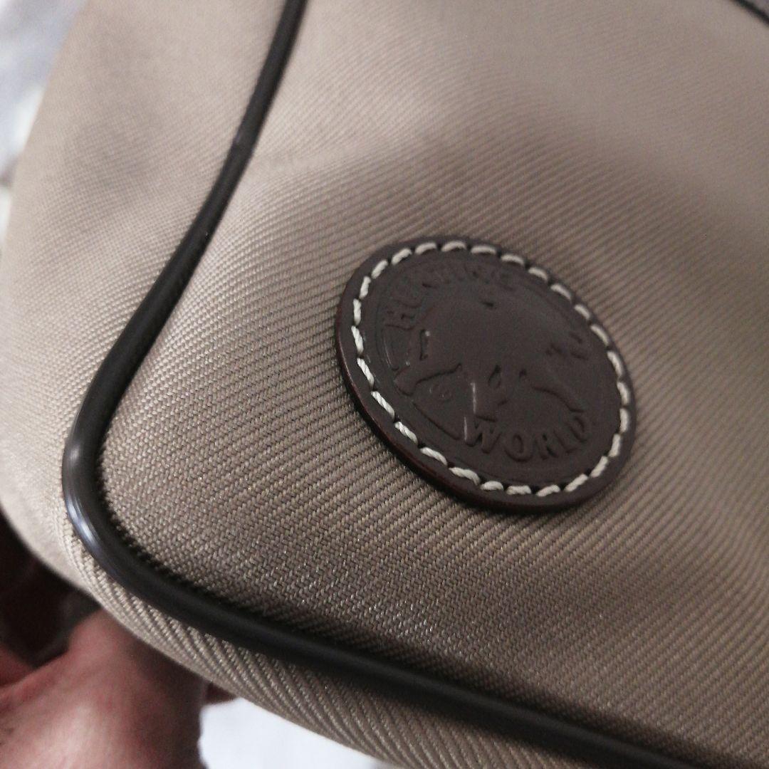 ハンティングワールド ベージュ キャンバス トートバッグ