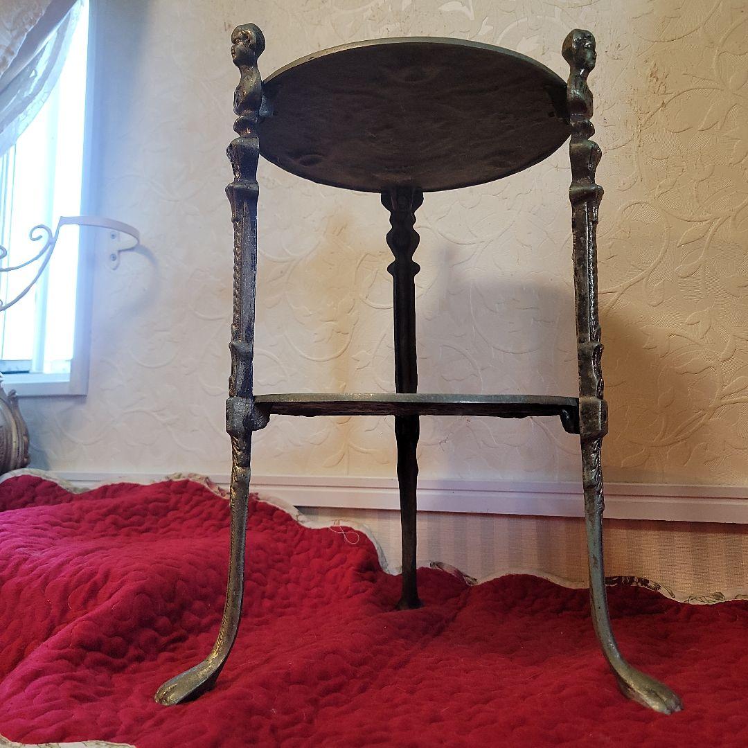 ご契約済みです！　アンティーク-ラック　サイドテーブル　コンソール　花台　真鍮製