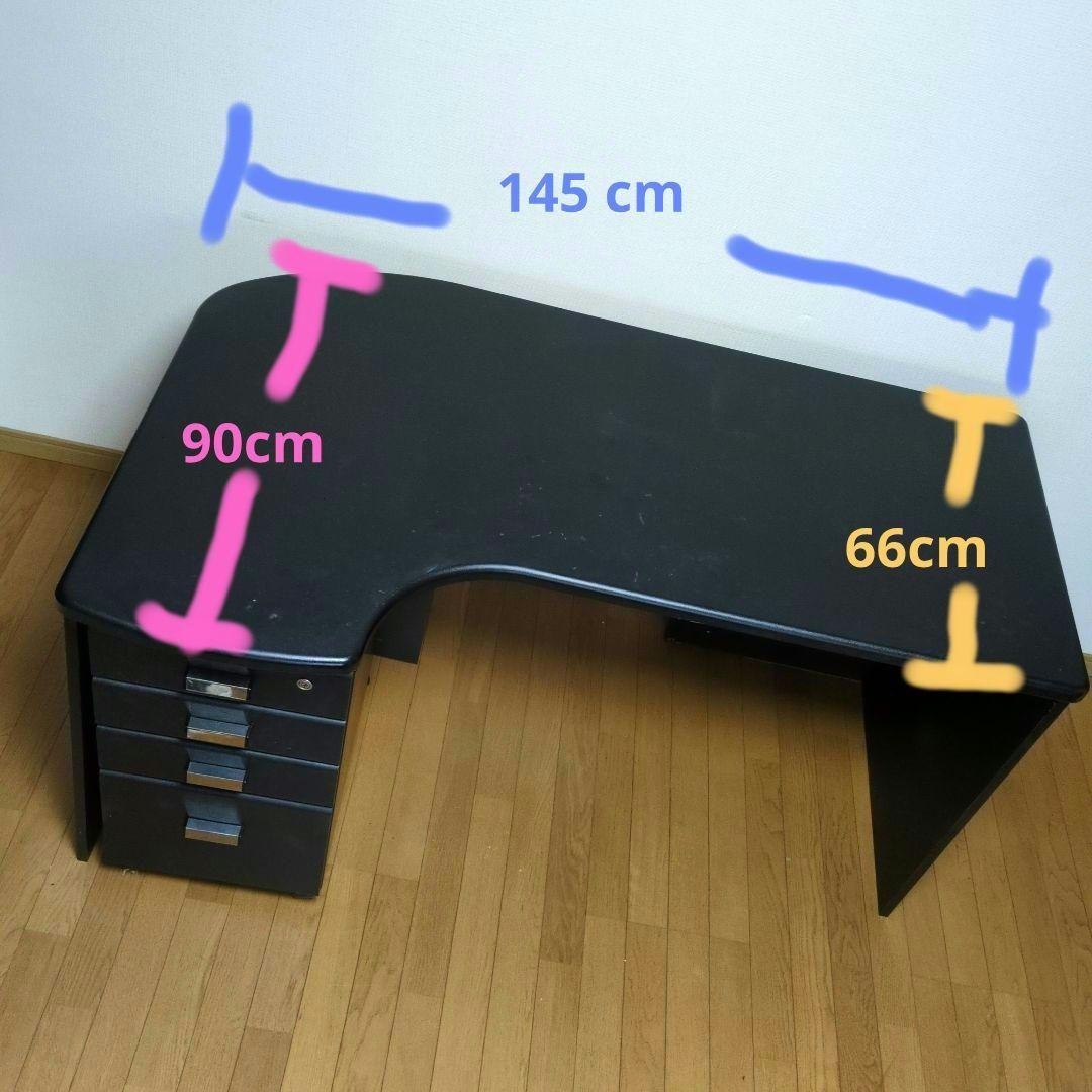 Audrey様②合計価格¥20000円 大型デスク 黒 ブラック L字型