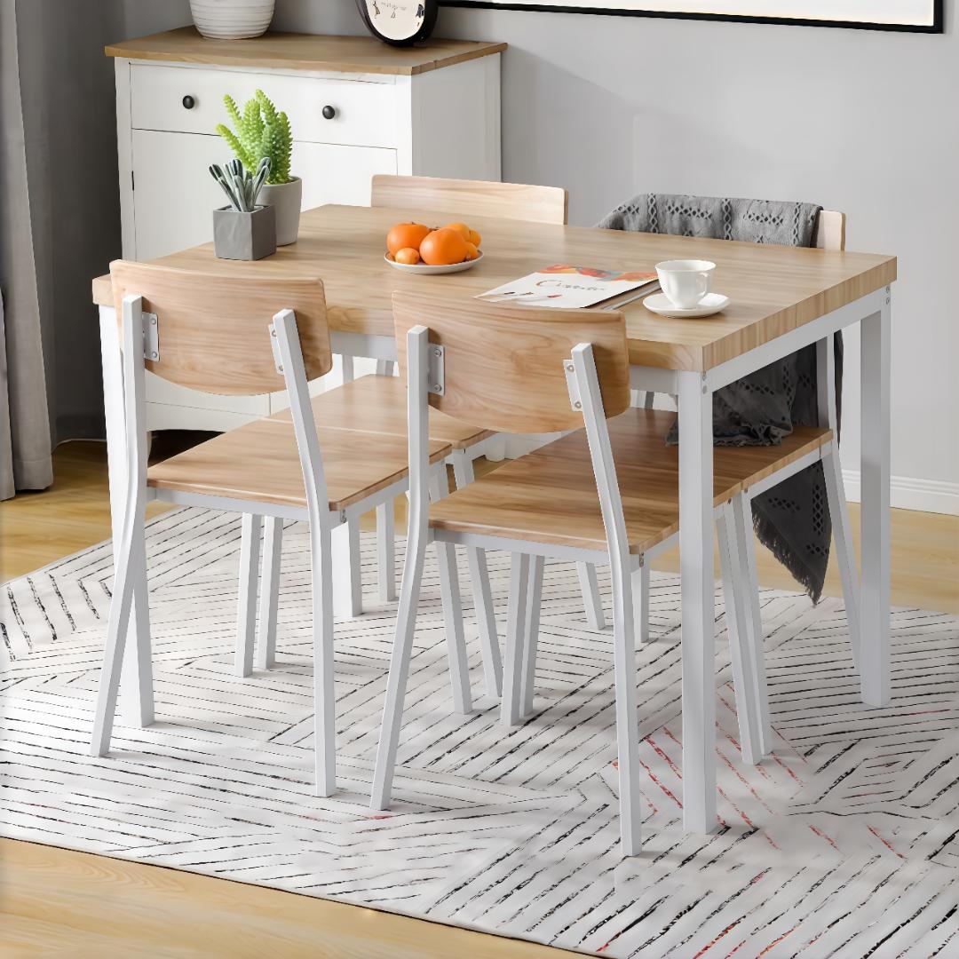 超人気！4人掛け テーブル＆チェア4脚 オシャレ北欧風 幅110 NATURAL