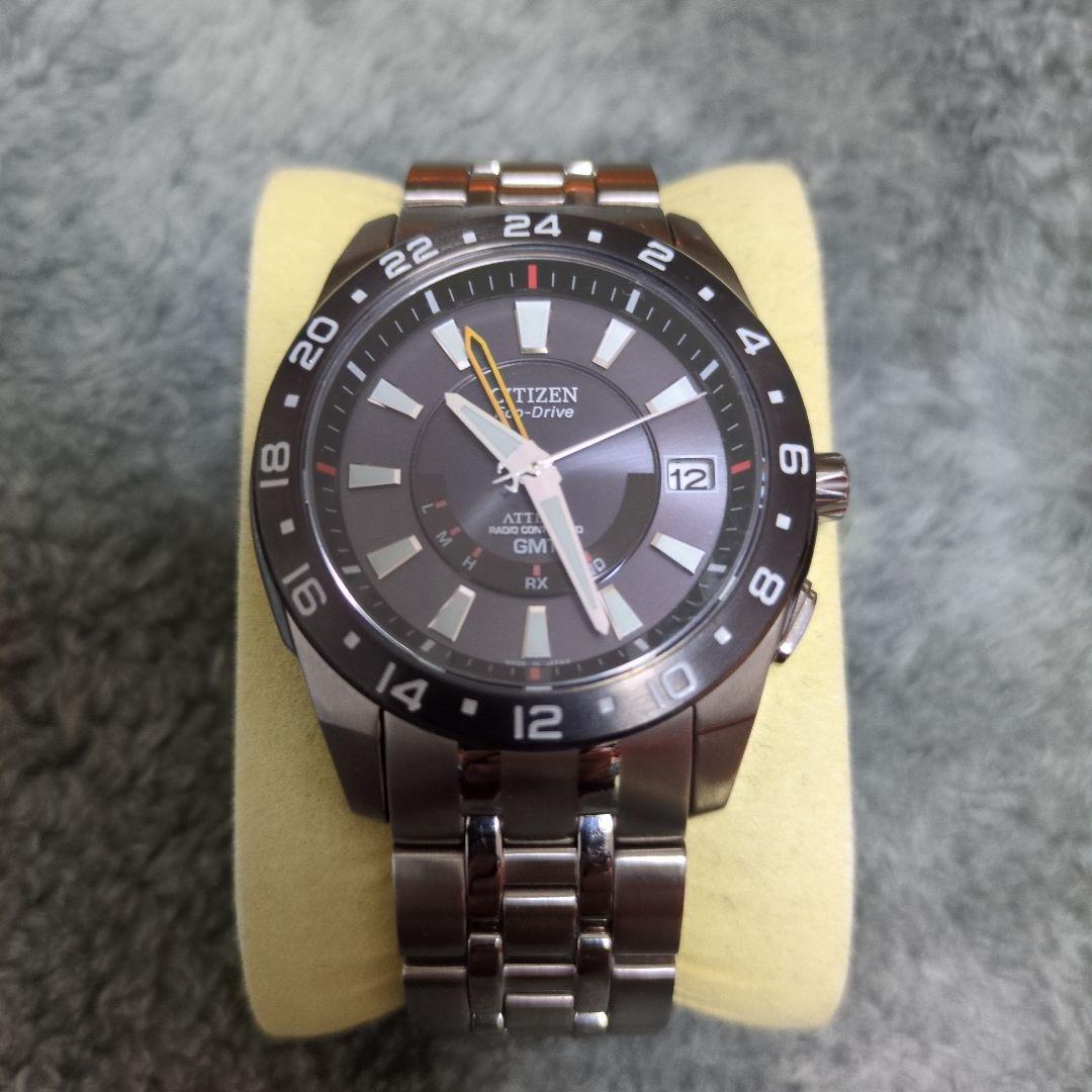 CITIZEN GMT エコドライブ チタニウム　シチズンアテッサATTESA