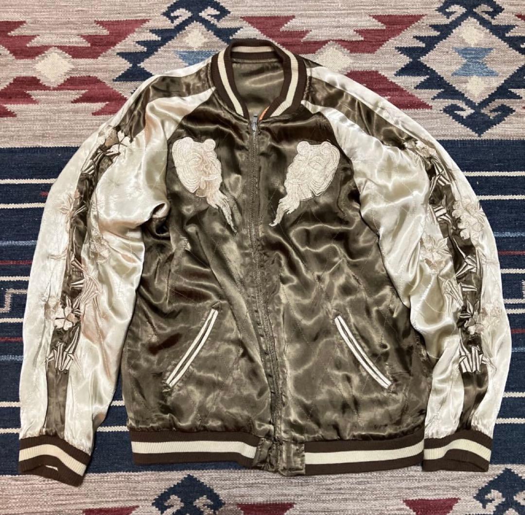 ゲ*カ様 【花旅楽団】90s-00s リバーシブル レーヨン スカジャン スーベ