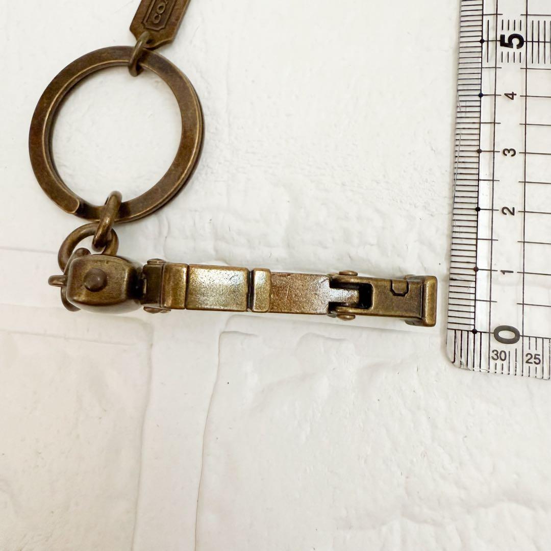 鑑定済！COACHコーチアンティークゴールドROBOT キーリング／キーチェーン