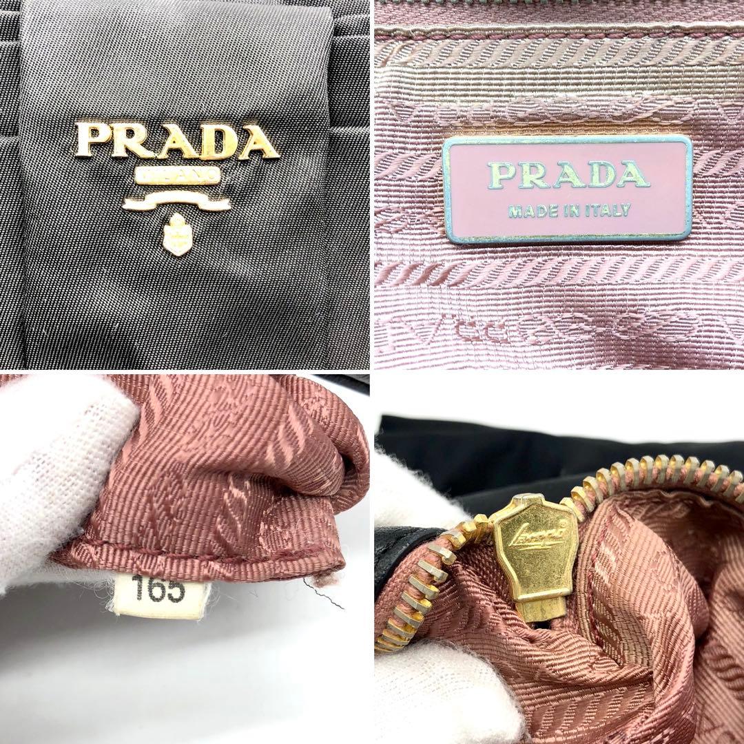 ✨美品✨プラダ トートバッグ メタルロゴ ゴールド金具 リボン テスートナイロン