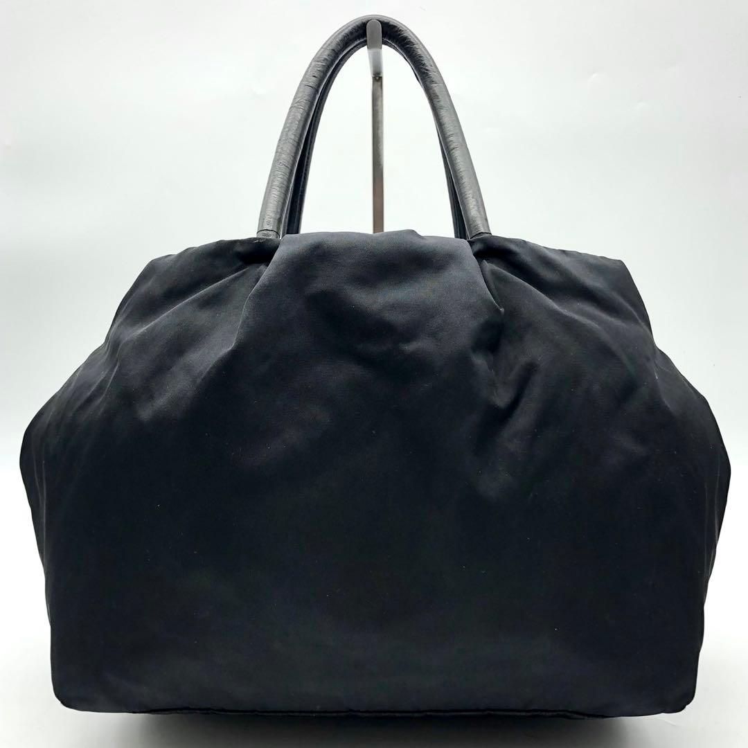 ✨美品✨プラダ トートバッグ メタルロゴ ゴールド金具 リボン テスートナイロン