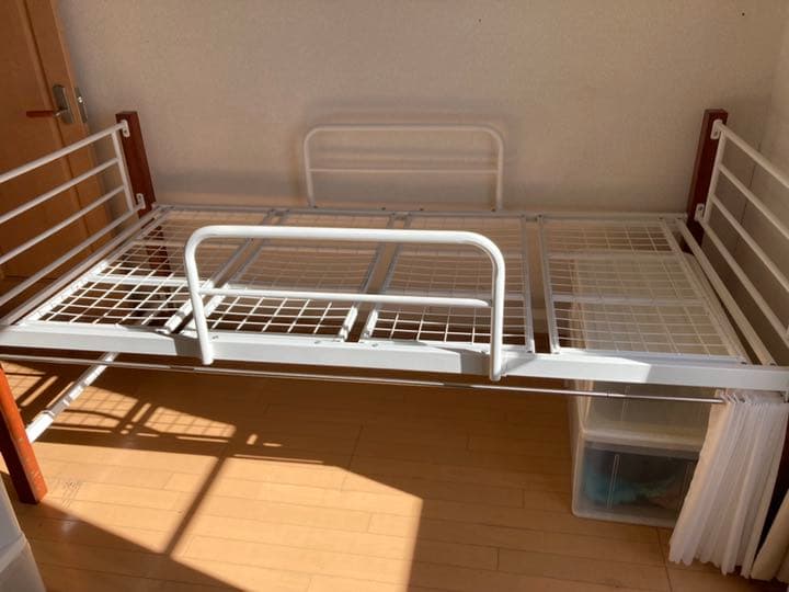 シングルベッド　収納　ロフトベッド　ホワイト