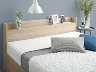 セミダブル・Newデザイン2杯収納コンセント付き・シナモングレージュ 9-4