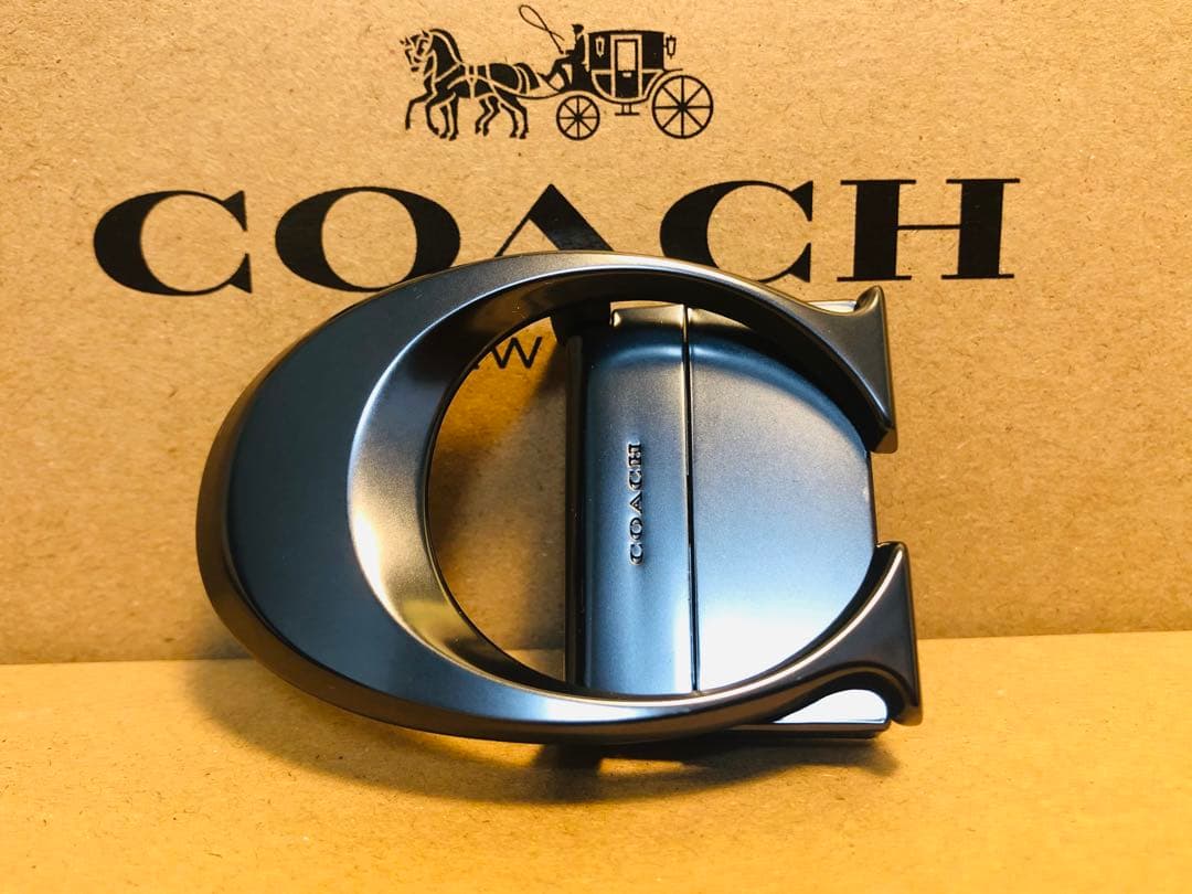 COACHコーチ新品正規品リバーシブルレザーベルト　回転バックル