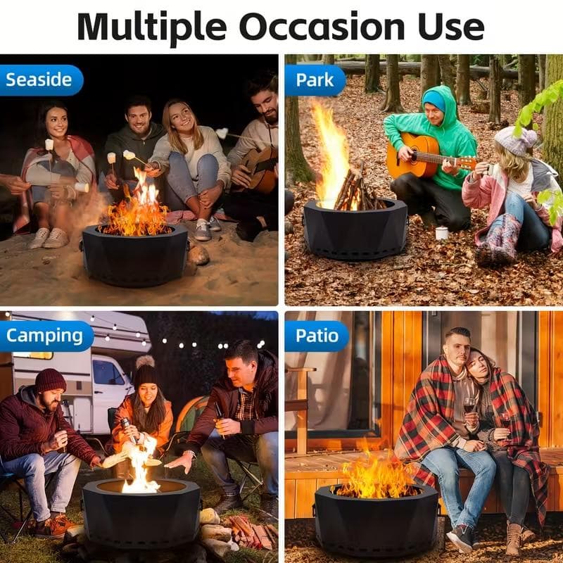 大型二次燃焼焚火台ストーブ ファイヤーピット 新品未使用品