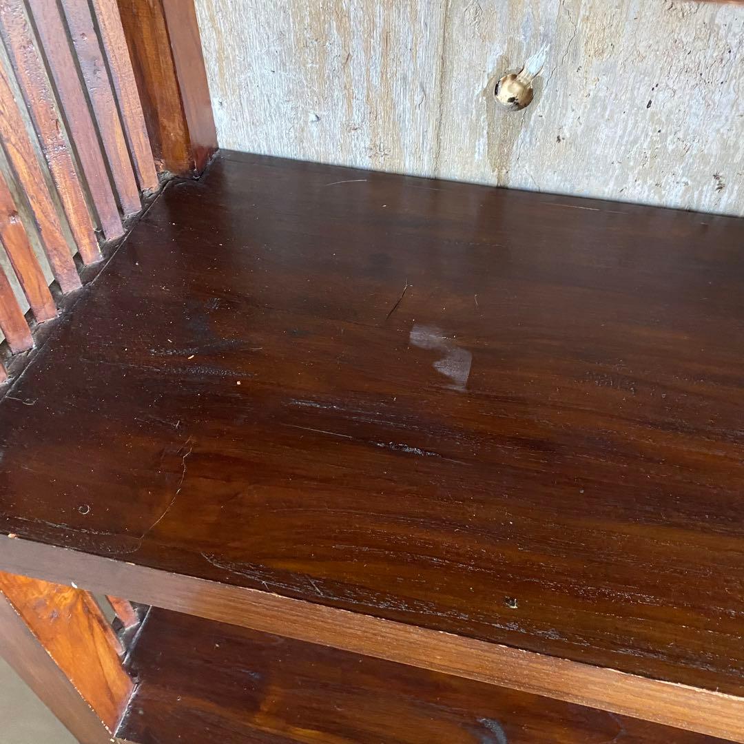 オープンシェルフ　オープンラック　木製　ヴィンテージ アジアン家具