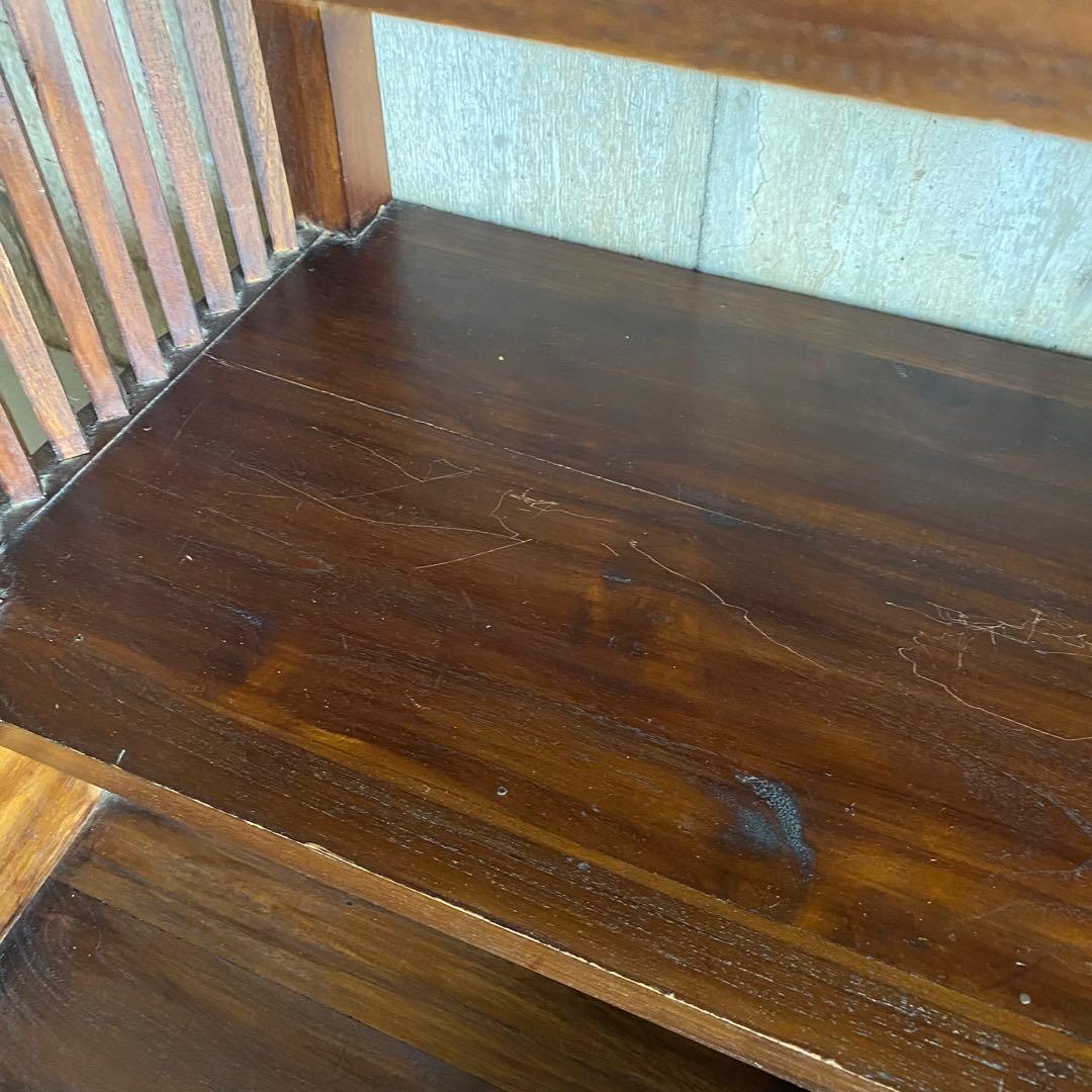 オープンシェルフ　オープンラック　木製　ヴィンテージ アジアン家具