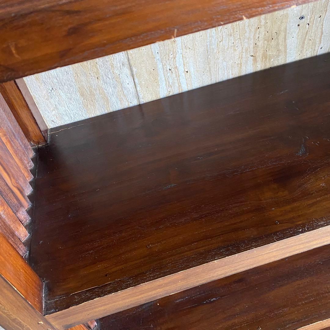 オープンシェルフ　オープンラック　木製　ヴィンテージ アジアン家具