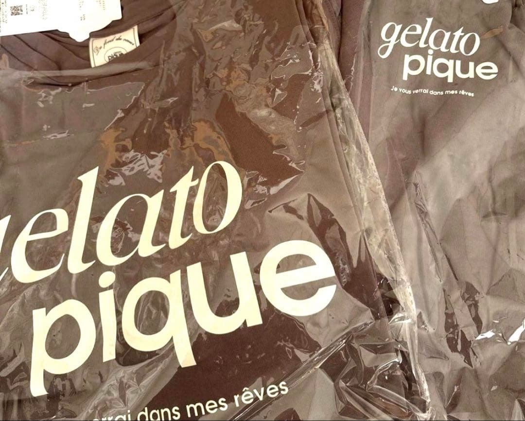 新品♡ジェラートピケ♡レーヨンロゴプルオーバー&ロングパンツ　セットアップ