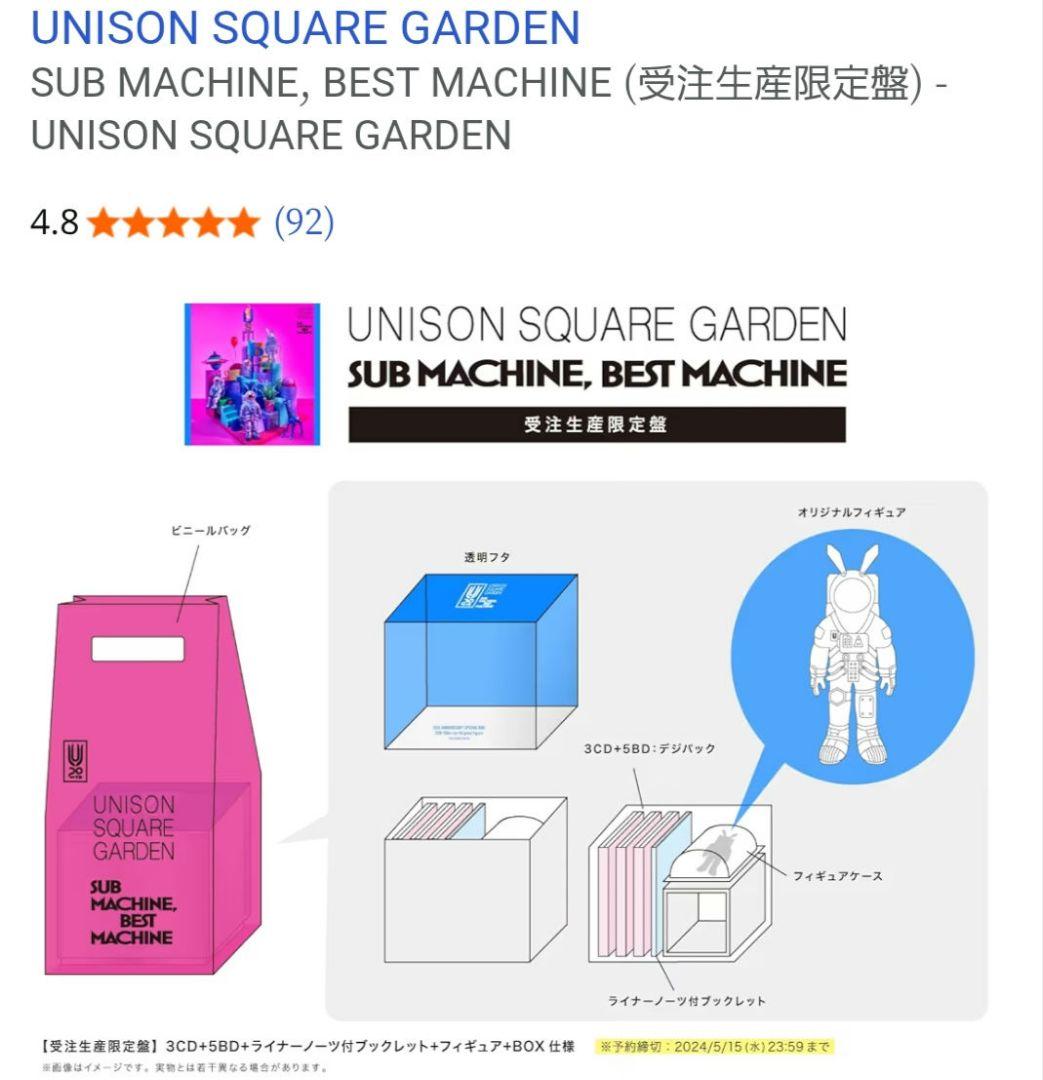 ユニゾン SUB MACHINE, BEST MACHINE 受注生産限定盤