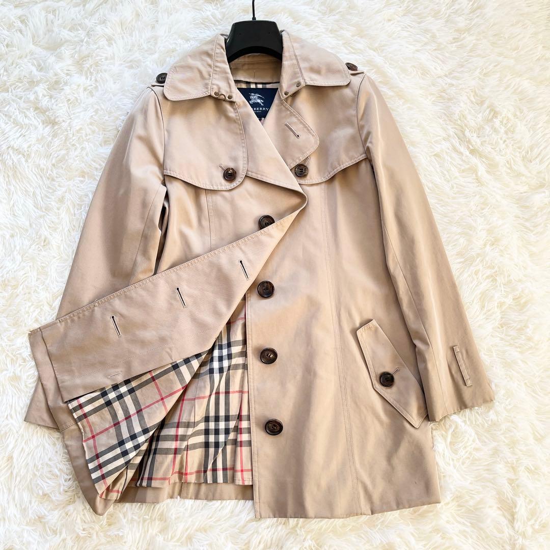 バーバリー　トレンチコート　ベージュ　ノバチェック　ベルト