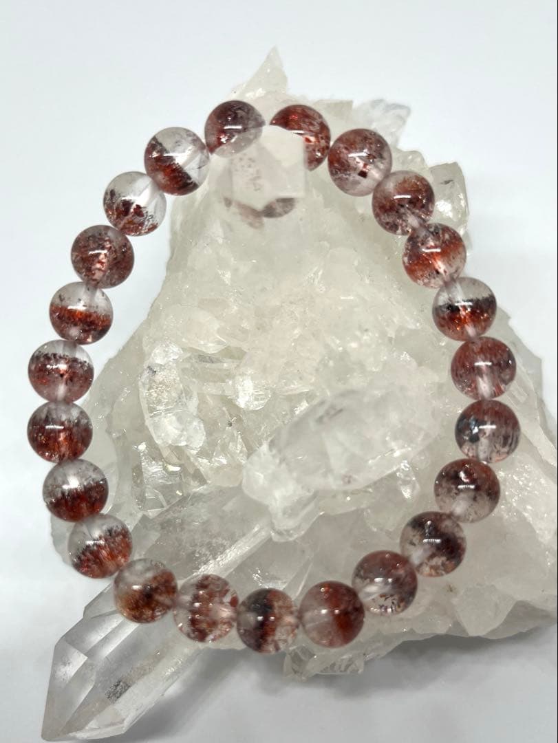 秘蔵の★濃赤！レピドクロサイトインクォーツ♡8.5〜9ミリ レッドスーパーセブン