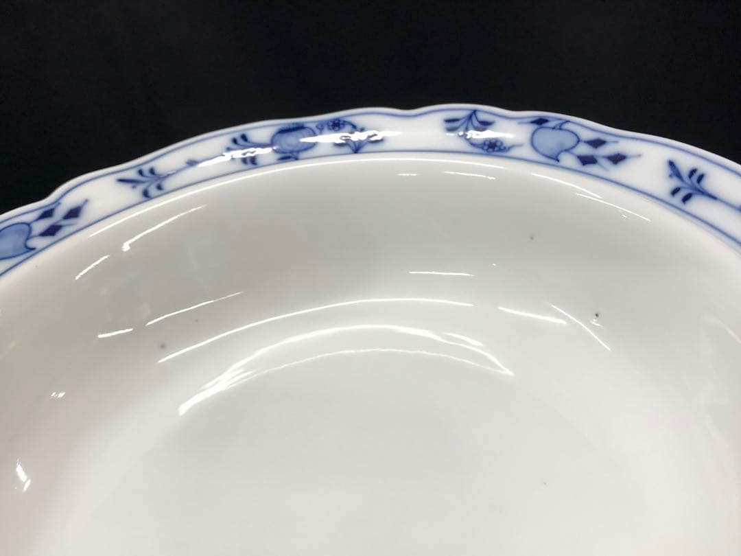 【レアUSED】meissen マイセン　ブルーオニオン　蓋付　蓋物
