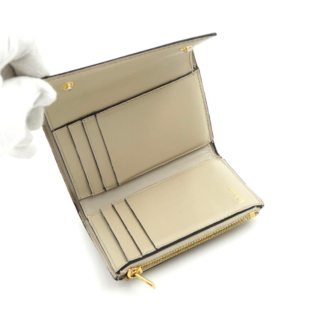 ✨未使用に近い✨　LOEWE ミニ財布　アナグラム　アマソナ　リピート　三つ折り