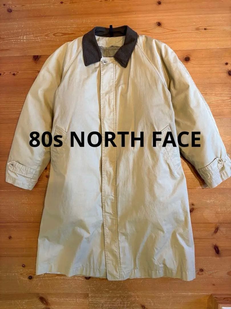80s THE NORTH FACE 取り外しダウン付きトレンチコート 茶タグ