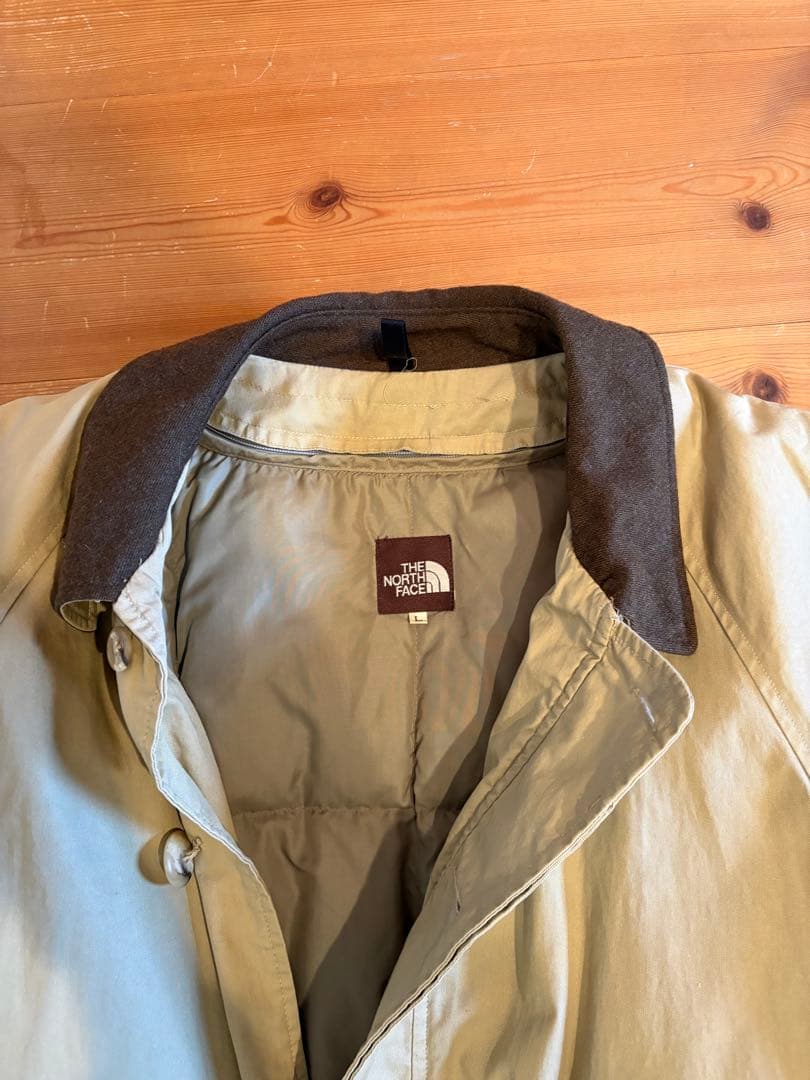 80s THE NORTH FACE 取り外しダウン付きトレンチコート 茶タグ