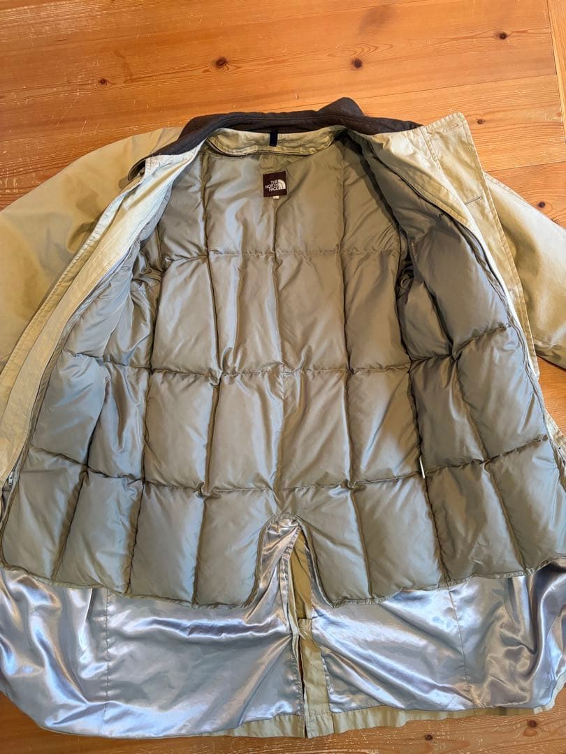 80s THE NORTH FACE 取り外しダウン付きトレンチコート 茶タグ