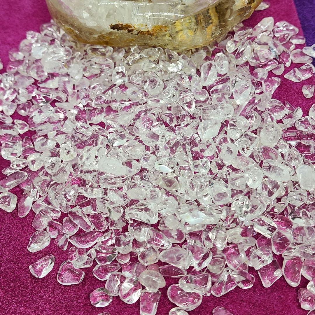 ヒマラヤ産水晶さざれ石とライモナイト入りクォーツボウル 浄化セット