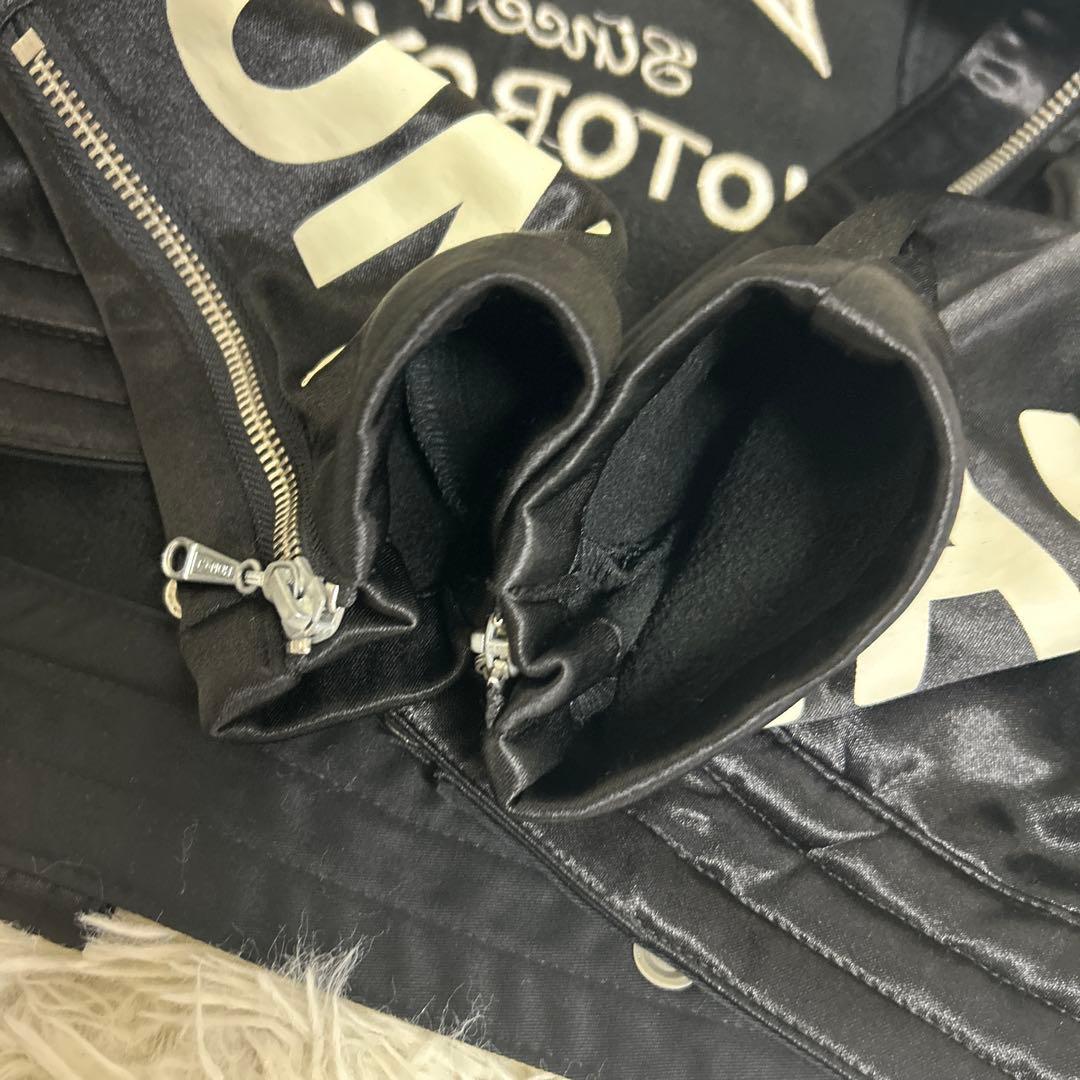 極美品 バンソン モーターサイクルジャケット ワッペン アメリカ国旗 星