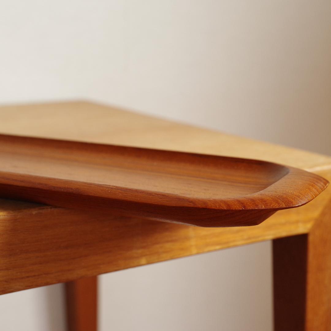 スウェーデン製 チーク 小物入れ 木製 トレイ プレート トレー お盆 北欧