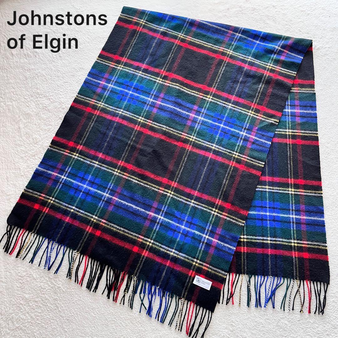 美品✨Johnstons ジョンストンズ カシミア ストール 大判 チェック