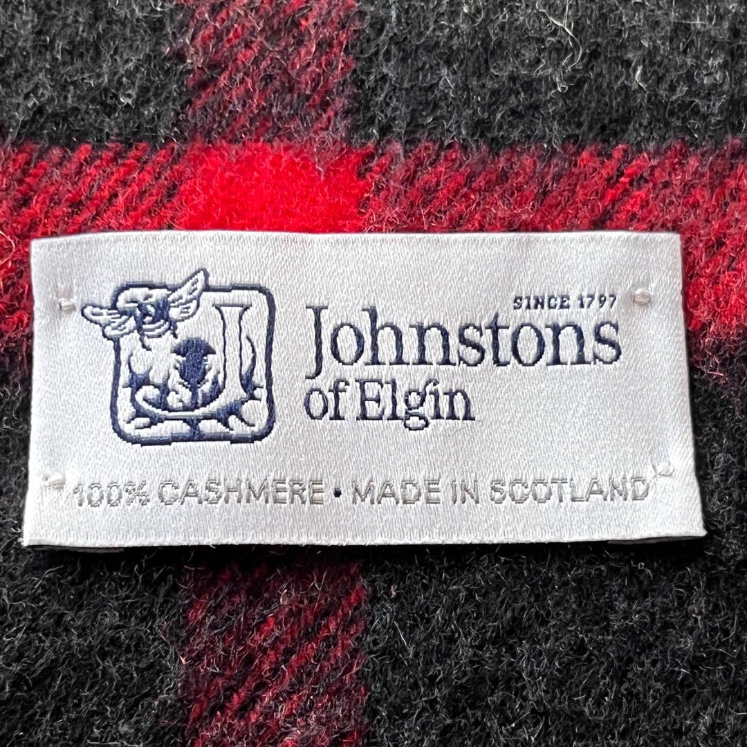 美品✨Johnstons ジョンストンズ カシミア ストール 大判 チェック