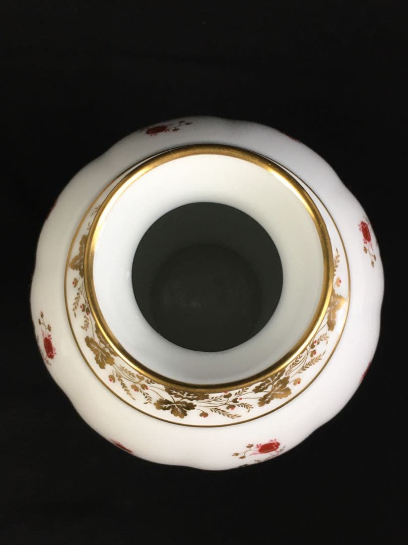 S288大倉陶園・OKURA 金彩花紋花瓶